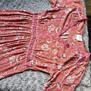 Maxi dress pink flowers